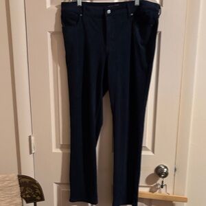 Classic navy blue washable suede jeans